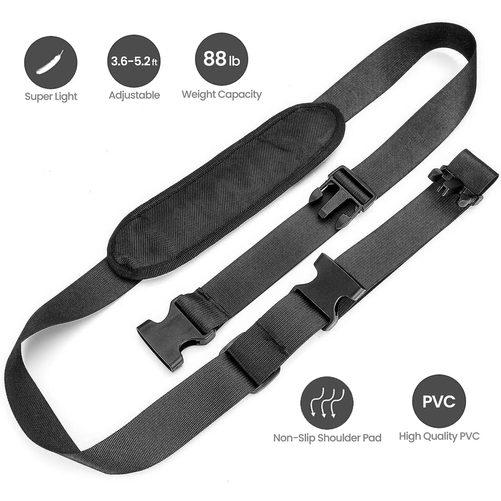 Adjustable Electric Bike Shoulder Strap - Non-Slip Nylon Carrying Belt for Skateboard, kick scooter