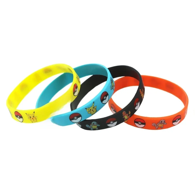 Bracelet Pokemon en Silicone, elfe de poche, Pikachu, dessin animé, cadeaux de fête, Accessoires de Cosplay, jouets