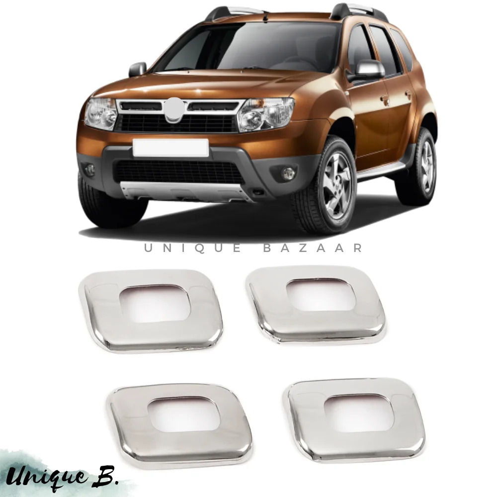 For Dacia Duster Chrome Interior Lock Button Frame 4 Pcs 2010-2018 Stainless Steel Design Exterior Car Accessories Parts