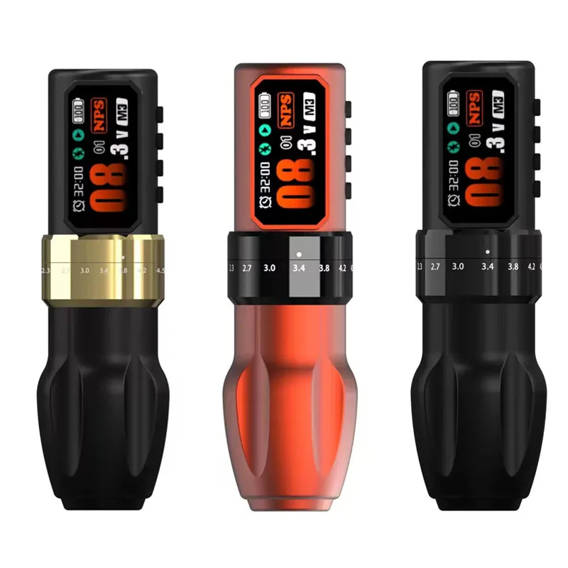 2000mAh LED Digital Wireless Rotary Tattoo Pen Portable Rechargeable Power Pack Cartridge Tattoo Machine For Professional Tattoo