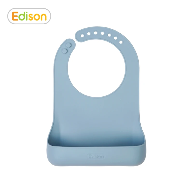 Edison Baby Silicone waterproof bib (blue)