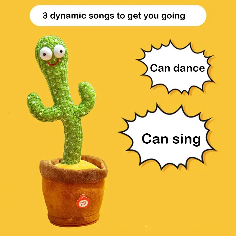 Can dance cactus Douyin same electric doll sand sculpture plush toy can learn to talk and sing birthday gift