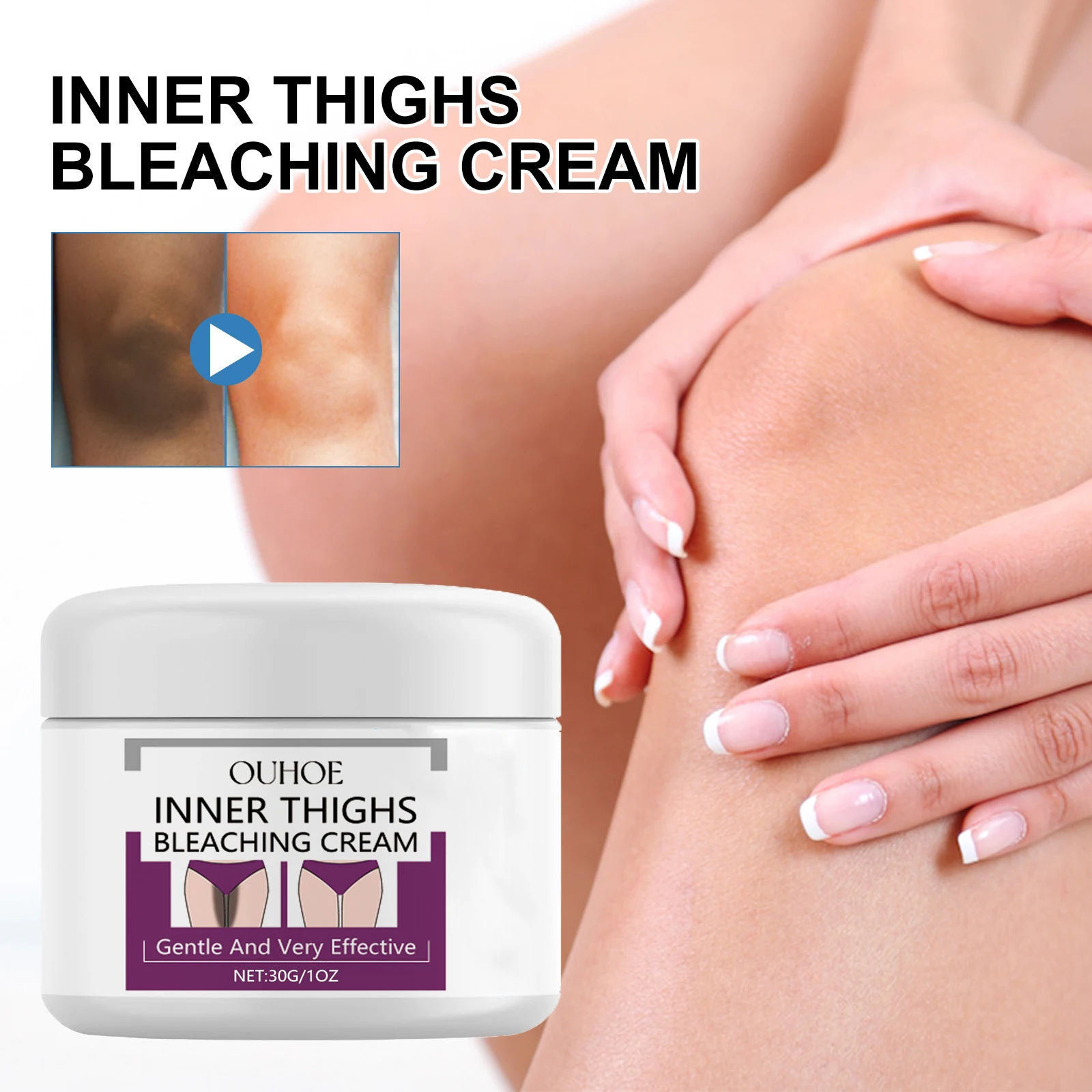 

30g Ouhoe Thigh Brighten Moisturize Cream Even Skin Tone Reduce Skin Dullness Hip Knee Arm Armpit Private Parts Whiten Cream