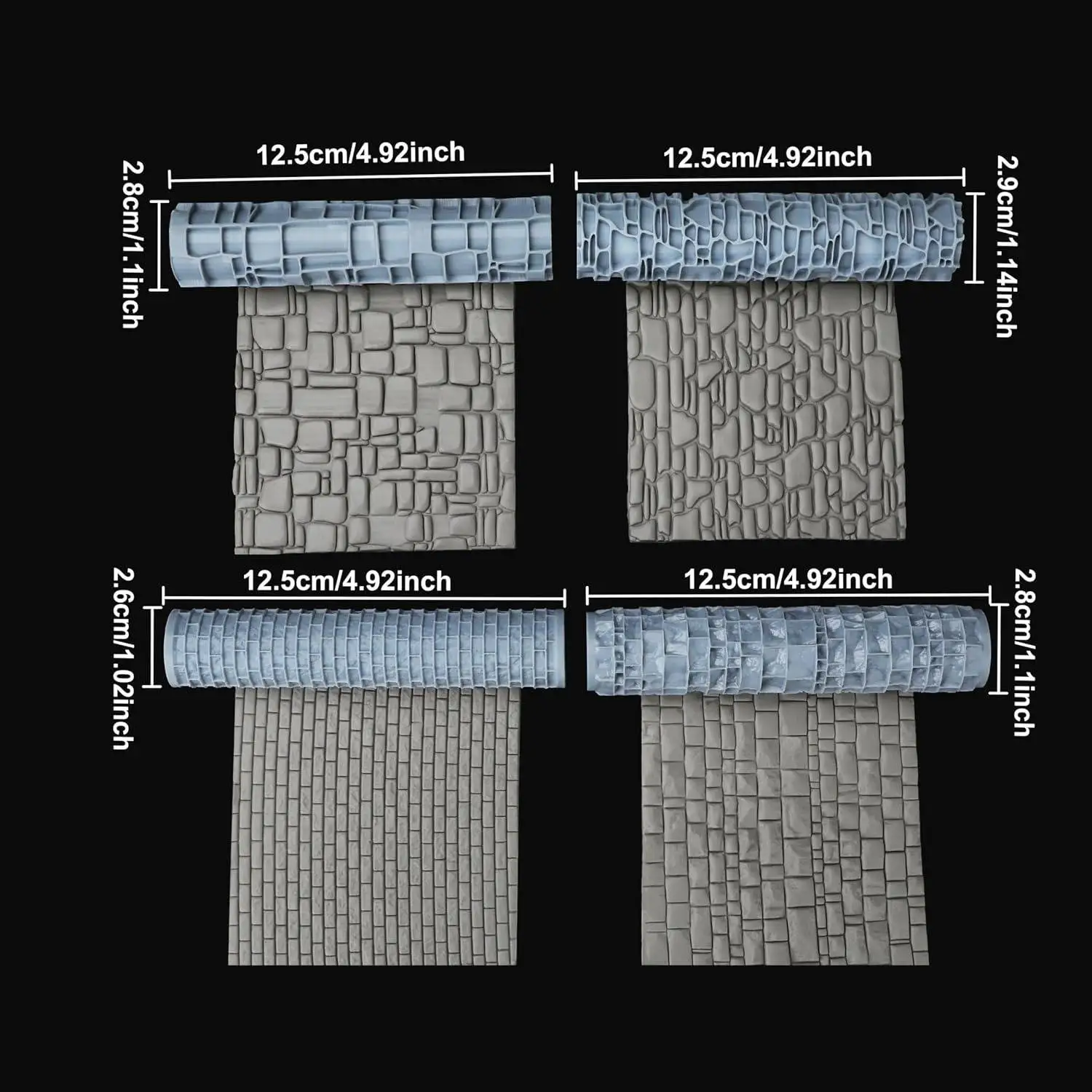 Wałek do teksturowania terenu, praktyczny prezent dla modelarzy z pianki i gliny, wysokiej jakości profesjonalne akcesoria do ręcznego modelowania.