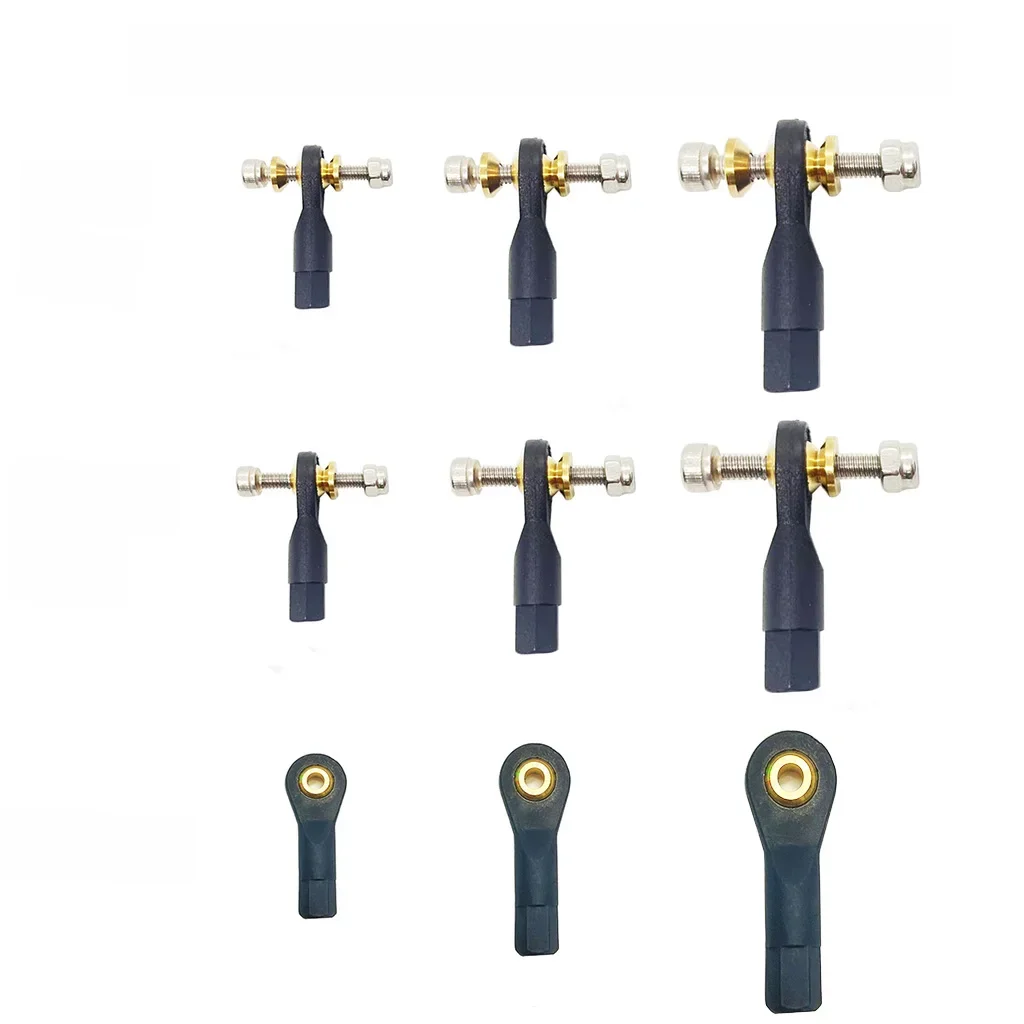 Embout de biellette de direction M2 M2.5 M3, 10 pièces, boucle de liaison à rotule RC avec jeu de vis pour avion RC, voiture, Buggy, bateau, pièces de modèle sur chenilles