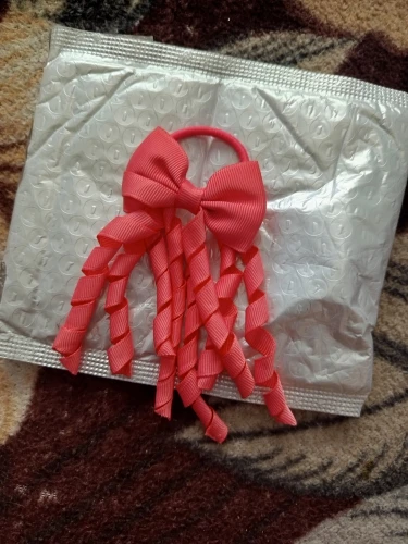 3 Inch Grosgrain Ribbon Bow Hair Ties for Baby Girls Long Curly Korker Hair Bows Elastic Colorful Kids Headwear Hair Accessories photo review