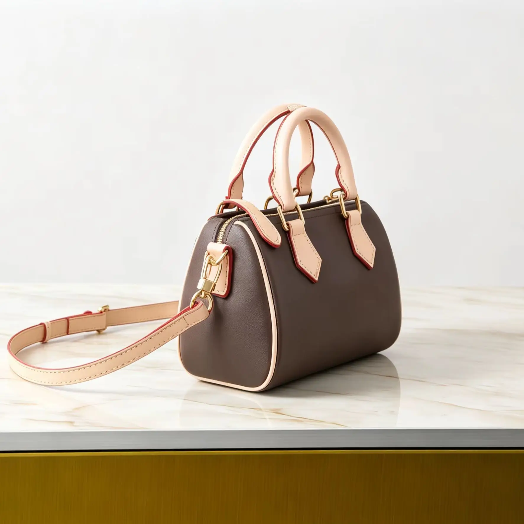 2026 New Women's Brown Handbag/Shoulder Bag/Crossbody Bag 16 x 10 x 7.5 cm