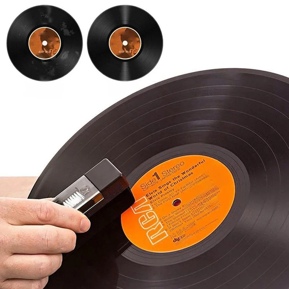 Vinyl Records Cleaner Kit, Anti estático, escova de limpeza, pó removedor para LP fonógrafo,