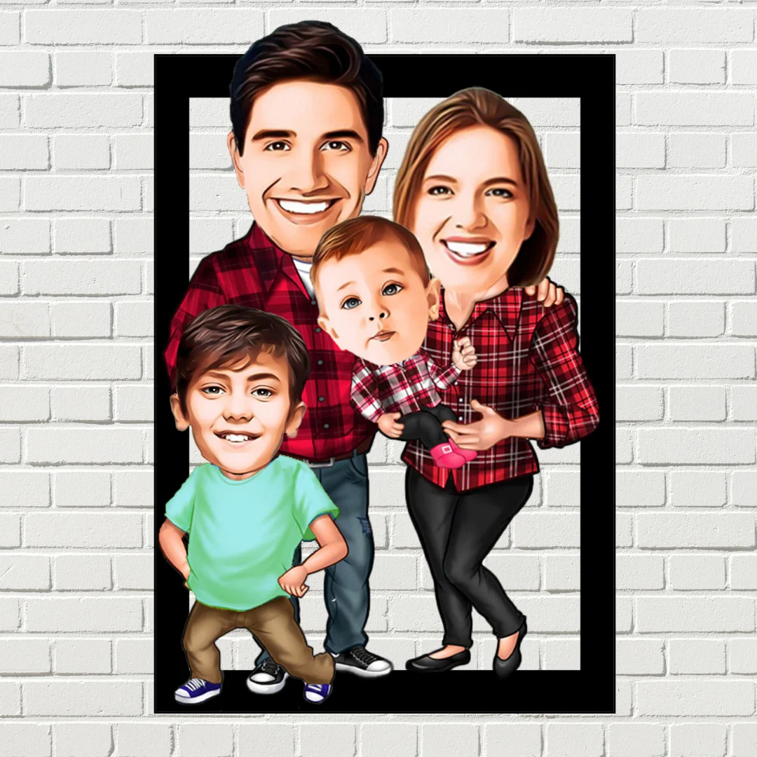 Custom Portrait From Cartoon Effect Photo 3D Personalized Printed Wooden Customized Cartoon Drawing Friend Family Gift