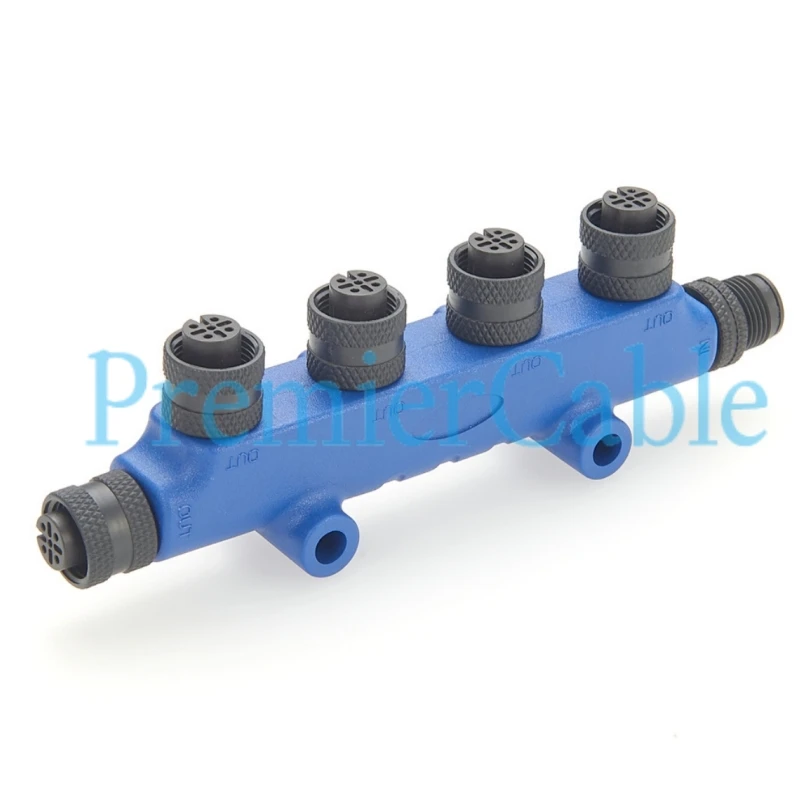 NMEA 2000 N2k 4-Port-MultiPort-T-Stecker IP67 M12 5-Pin-Anschlussdose Distributor T-Splitter 0101107801 für Garmin Lowrance – Detail 2
