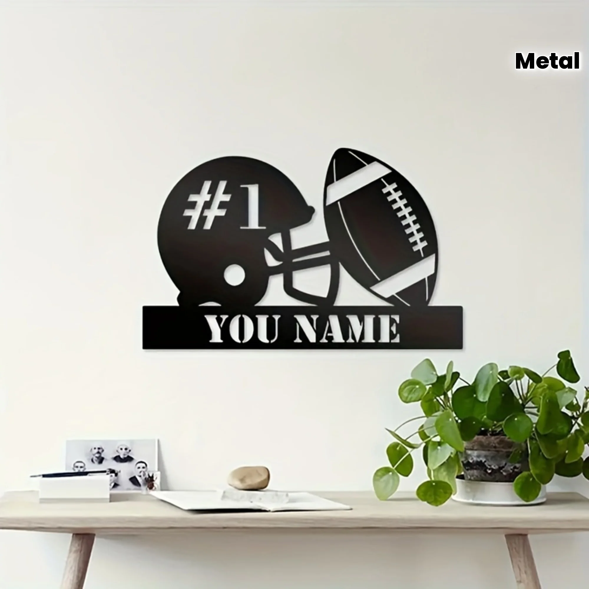 

Personalized Metal Wall Art Sign - Custom Rugby-Themed - Perfect for Home & Garden Decor, Ideal Gift for Sports Fans