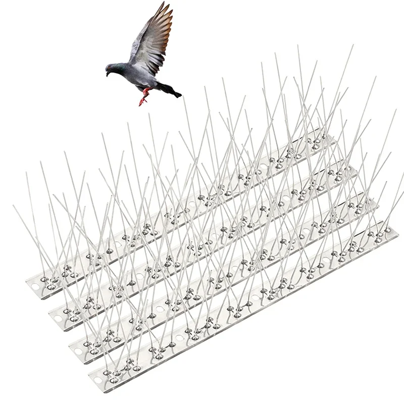 Pointes de pigeon en acier inoxydable, répulsif pour oiseaux, pièges dissuasifs, anti-oiseau, lutte antiparasitaire, jardin, balcon, épine, kit de clous