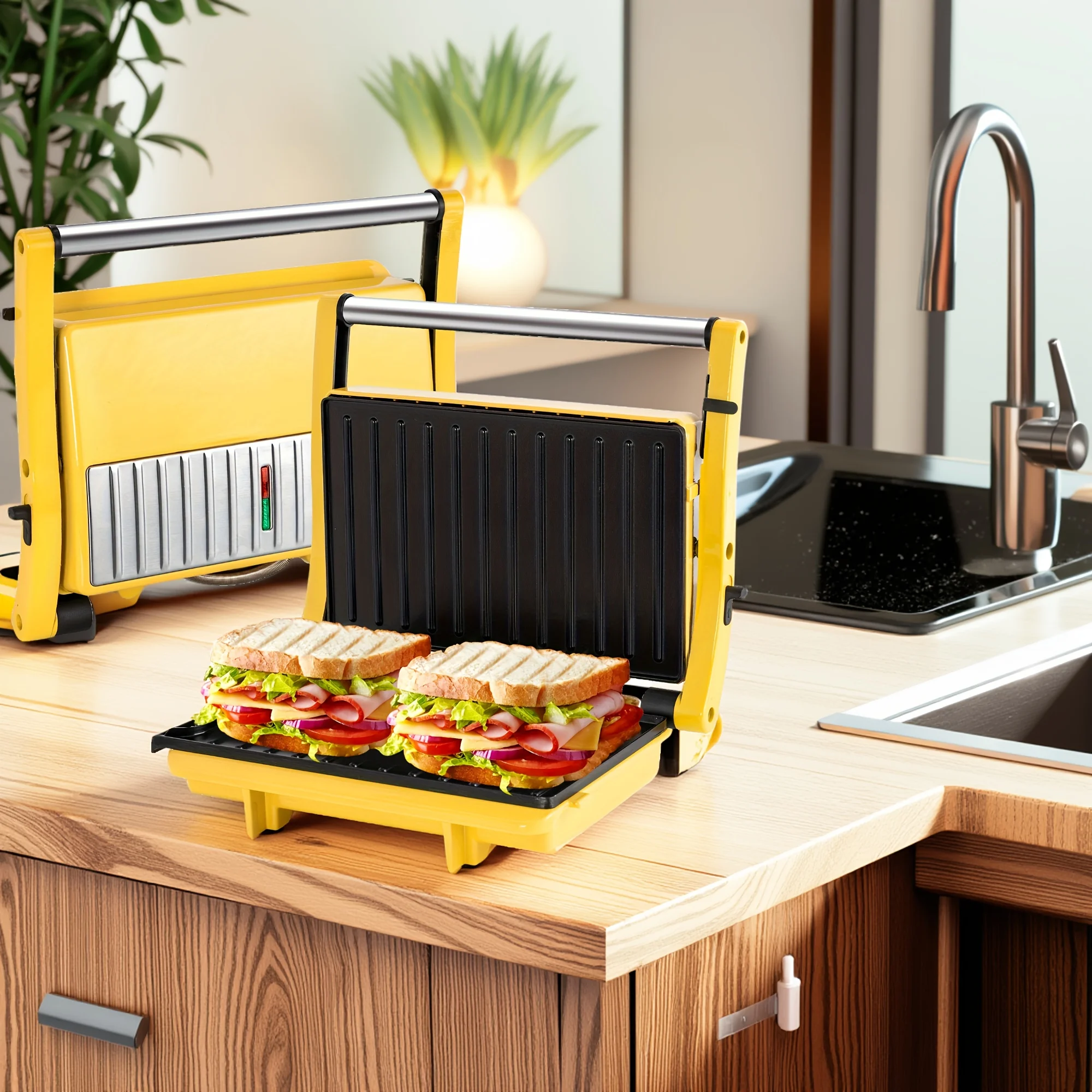 Compact Electric Panini Press and Grill 2
