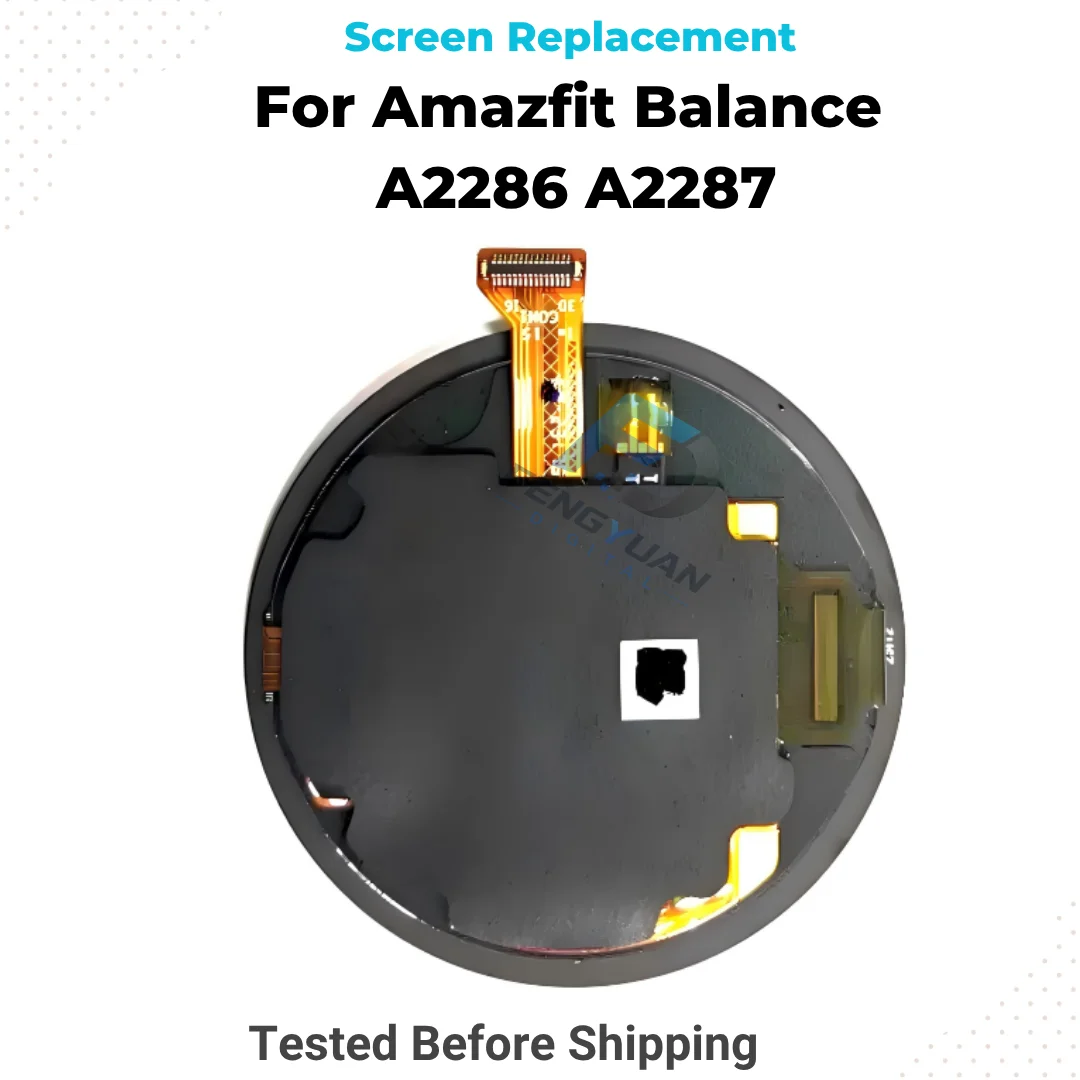 For Amazfit Balance A2286 A2287 AMOLED LCD Display Touch Screen Replacement Digitizer Repair Parts