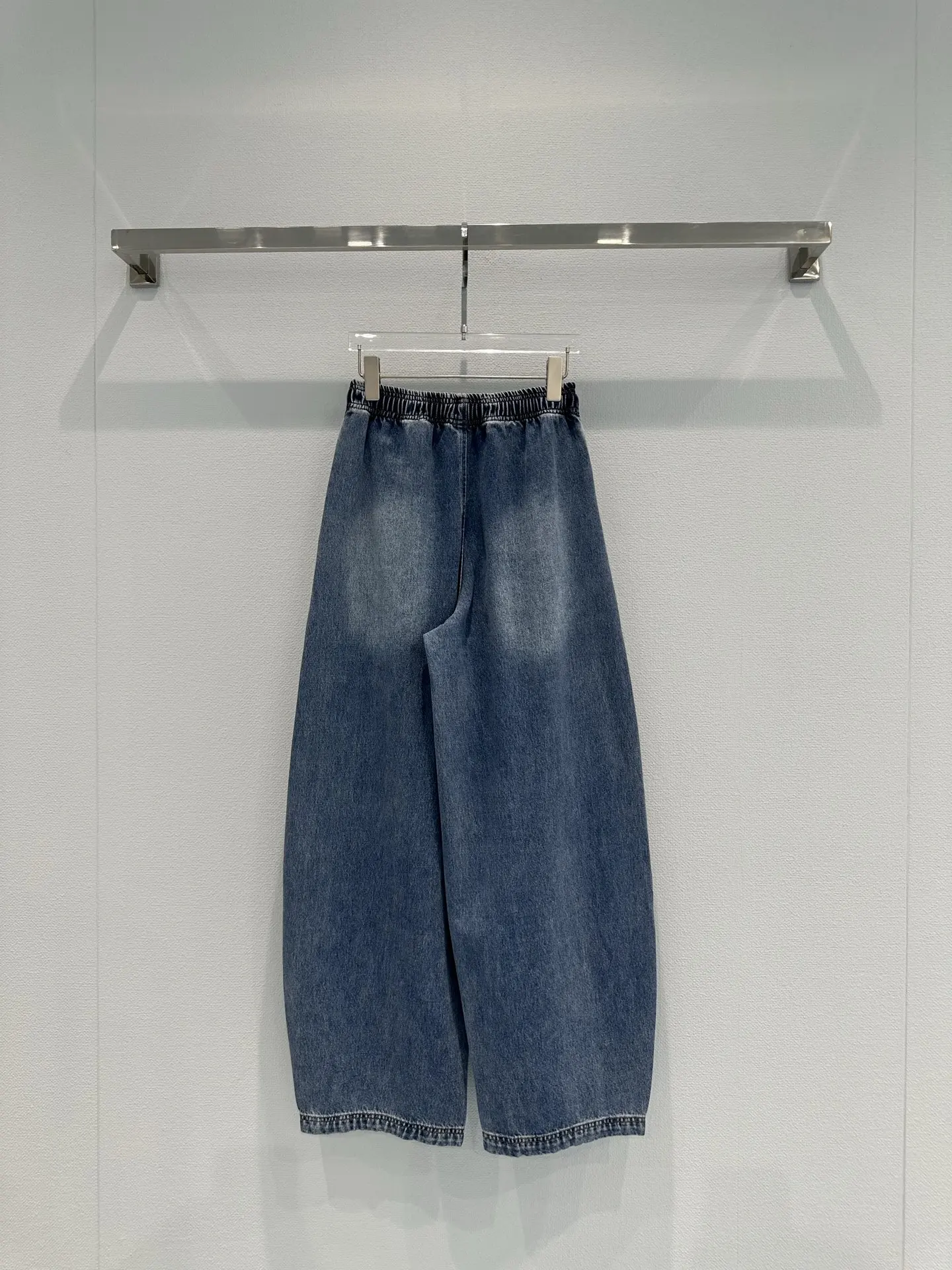 

High Quality Spring Autumn Women's Casual Fashion Elastic Cotton Denim Loose Solid Letters Jeans JQ053