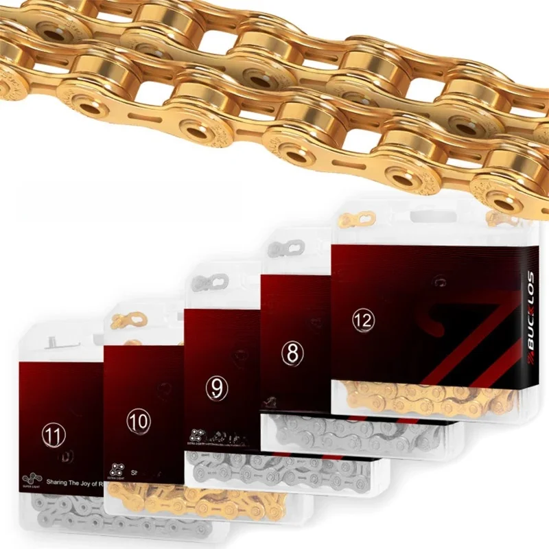 AliExpress BUCKLOS 8/9/10/11/12 Speed Bicycle Chain 9v 10v 11v Road MTB Current 116/126 Links Bike Chain L/EL/SL for SHIMANO Cycling Parts