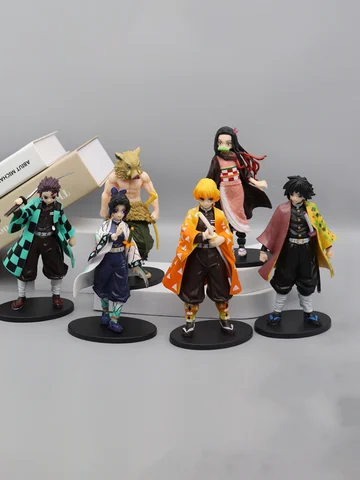 Anime Demon Slayer Kimetsu no Yaiba figure Kamado Tanjirou Action Figure Agatsuma Zenitsu Nezuko Warrior PVC Model Toys