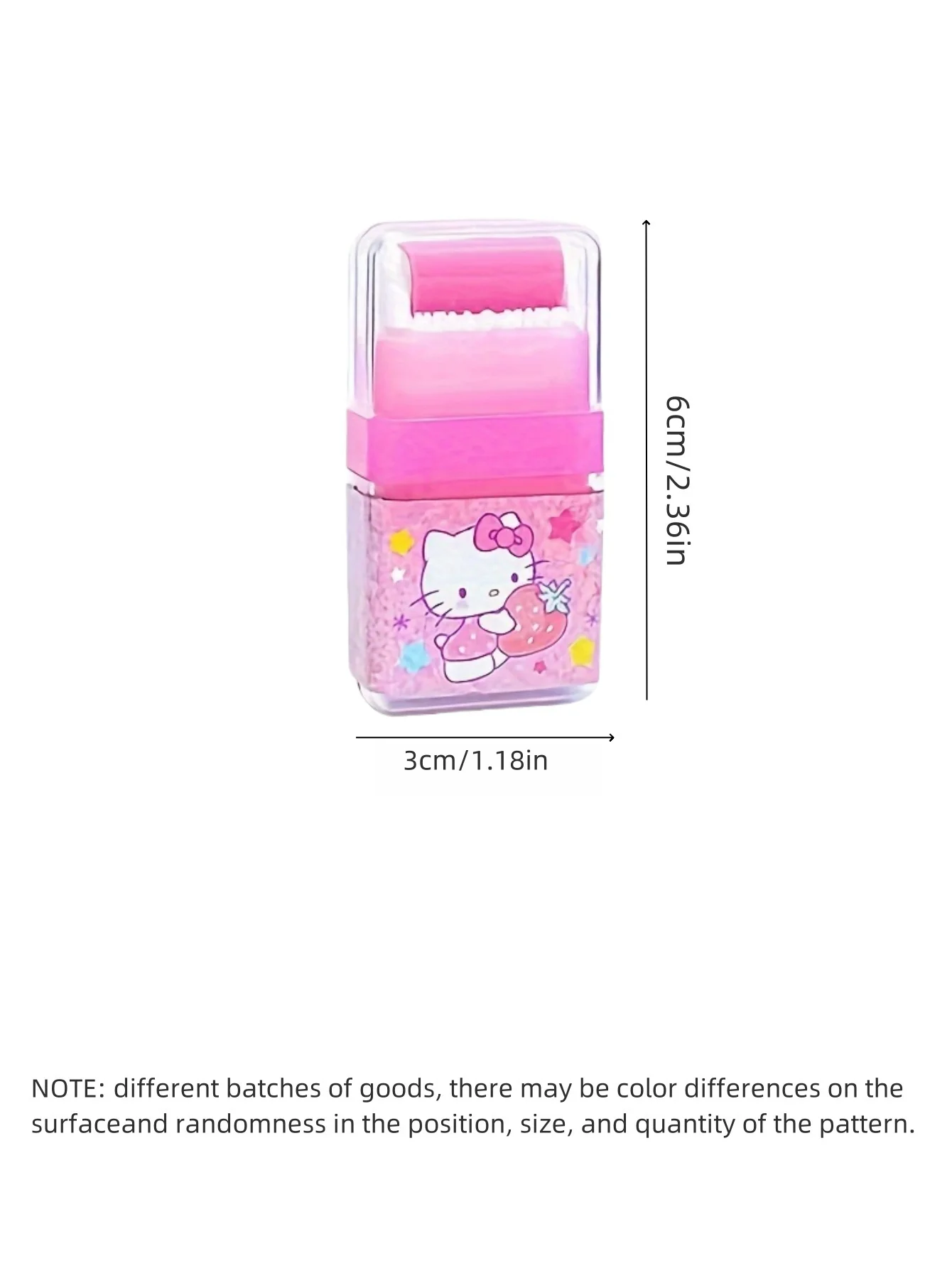 1/4pcs HelloKitty My Melody Kuromi Cinnamoroll Borracha fofa e criativa com borracha de rolo de imagem de desenho animado