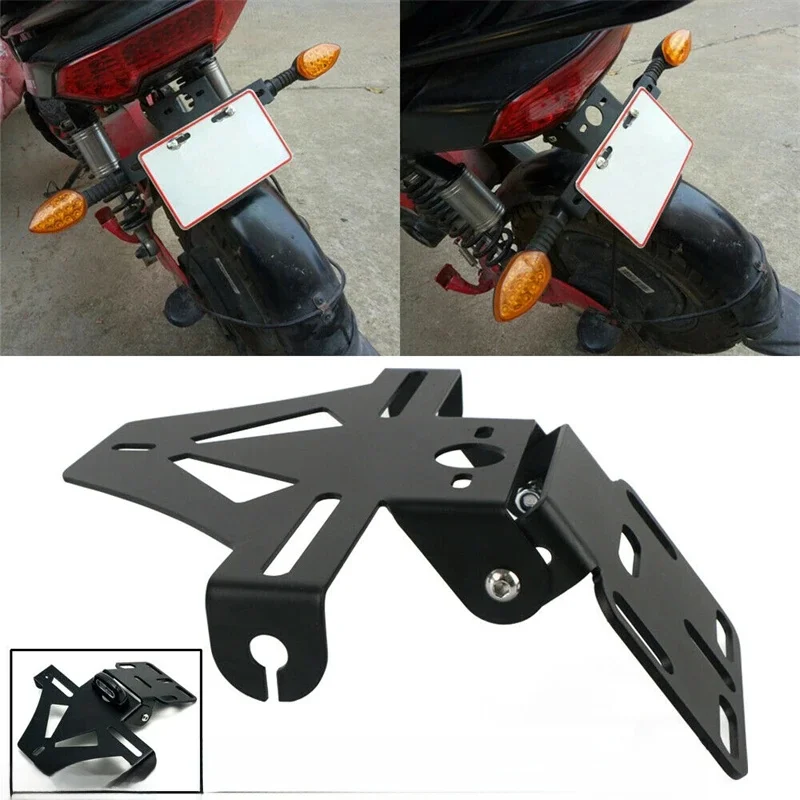AliExpress Motorcycle License Plate Mount Bracket Tail Rear light Bracket Holder for ATV Dirt Bike Motorcycle Sport Street Bikes