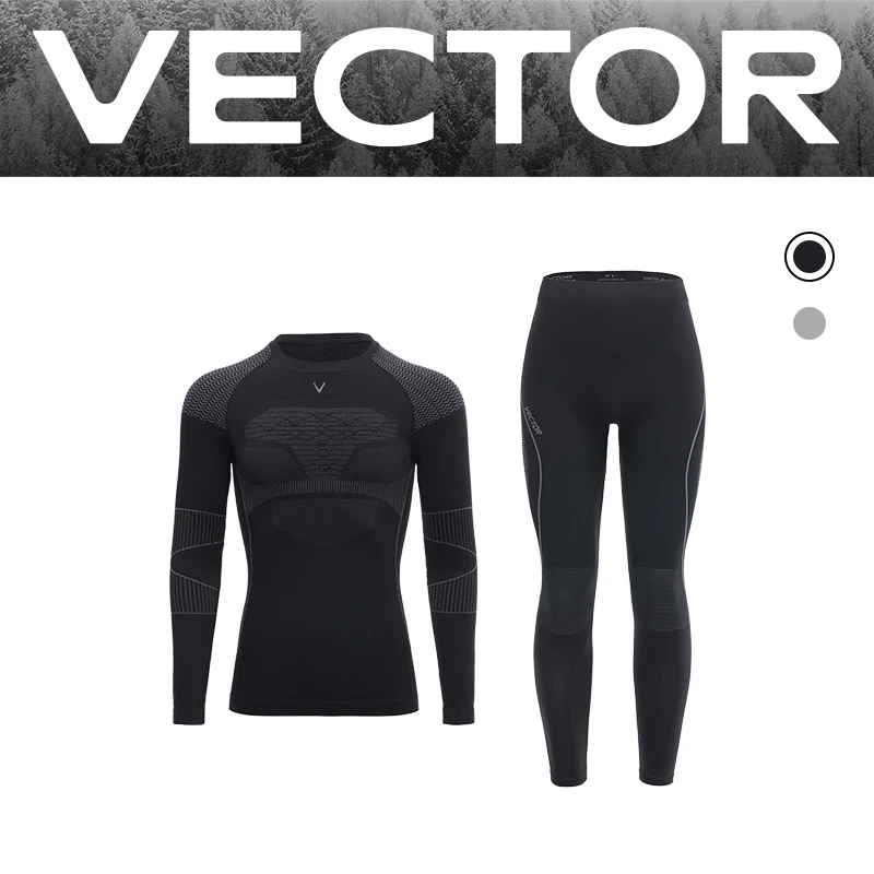 VECTOR Mannen Vrouwen Ski Thermisch Ondergoed Sets Sneldrogend Functioneel Compressie Trainingspak Strak Snowboarden Tops en Broeken Volwassen