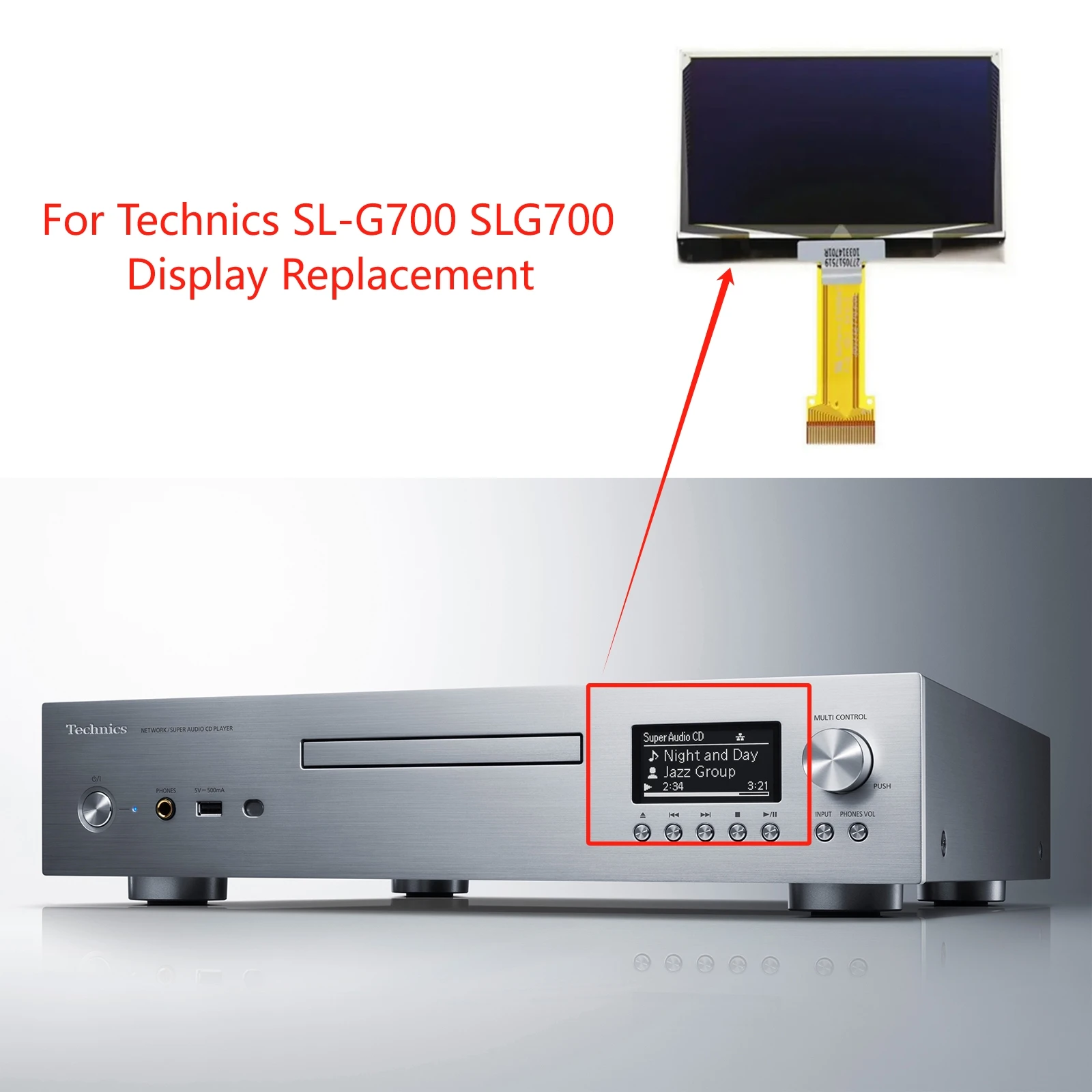 

Оригинальный Oled-дисплей для замены экрана Technics SL-G700 SLG700 TZSM07064
