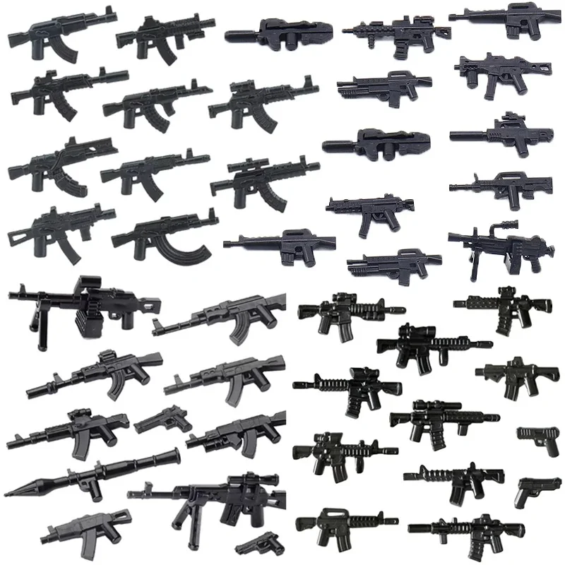 WWII Military Building Blocks Compatible Solider Figures Weapons Guns Gifts Equipment Accessories M4 AK47 Series MOC Mini Bricks
