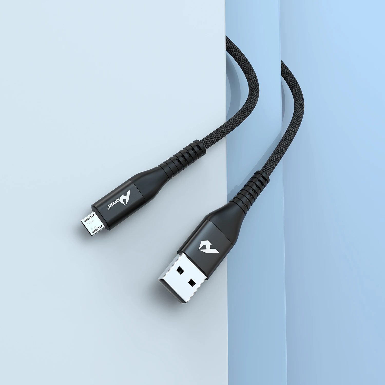 USB-a naar micro-USB-kabel 2,4A snelladen 2m gevlochten kabel voor Android Samsung Xiaomi Huawei Power Bank