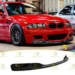 BM 3 Series E46 M3 1997 - 2006 CSL Style Front Splitter Lip Spoiler Wing Carbon Look or Piano Gloss Black Plastic M Power M3 Kit