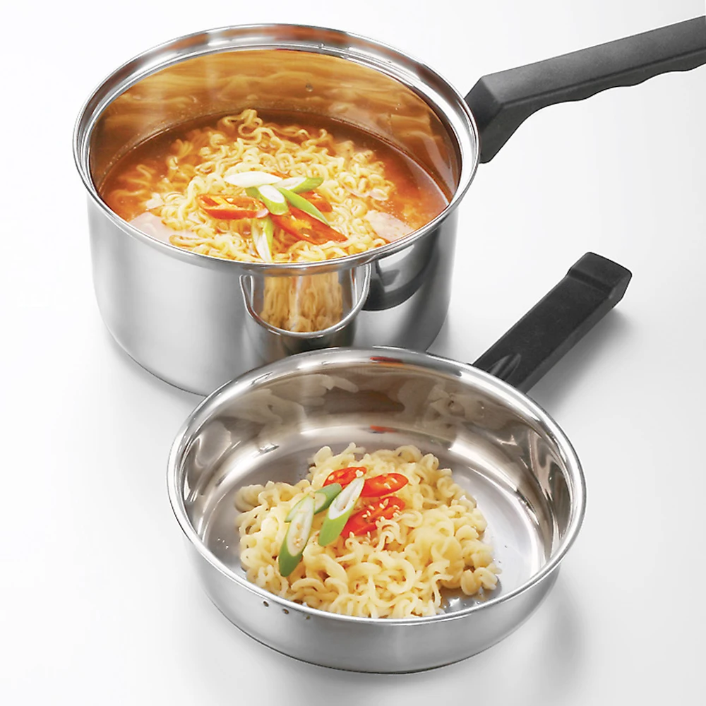 Kitchen Art Stainless Dual Ramen Pot + Lids