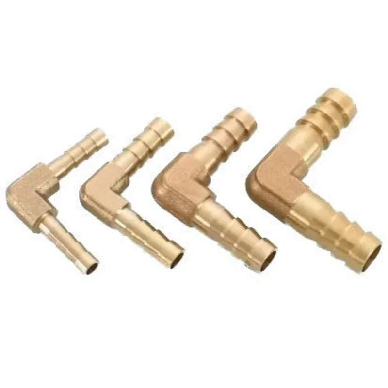 Raccord de tuyau en laiton, coude d'accouplement, barbe réductrice égale, tuyau d'identification de 4mm à 16mm, adaptateur de connecteur de coupleur barbelé en cuivre