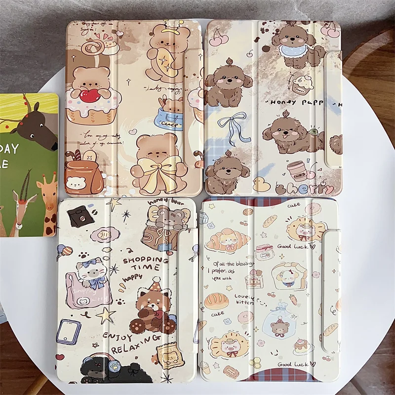 

Симпатичный настольный чехол для iPad Pro 11 дюймов Air 2024 iPad 10 Air 6 5 4 10,9 дюймов 10,2'' чехлы крышка магнитная разъемный защитный чехол