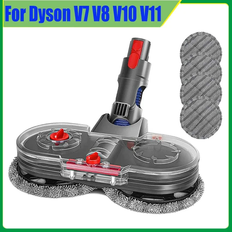 Electric Mop Head Brush For Dyson V7 V8 V10 V11 V15 Vacuum Cleaner With Water Tank Detachable Cloth Mop Accessories Spare Parts