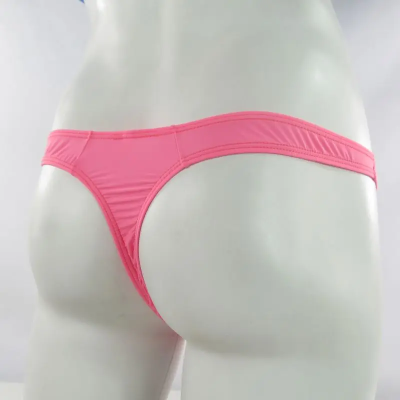 Mens G4582 Sexy Underwear Low Rise Flat front one piece Thong semi c-thru Colors image 4