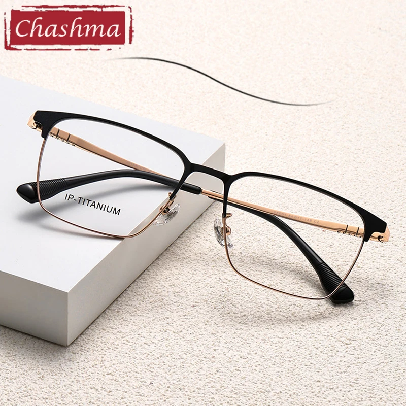 

Chashma Gentleman Optical Eyewear Lightweight Men Wide Face Prescription Glasses Frame Women Spectacle Eyeglasses148 mm Temple