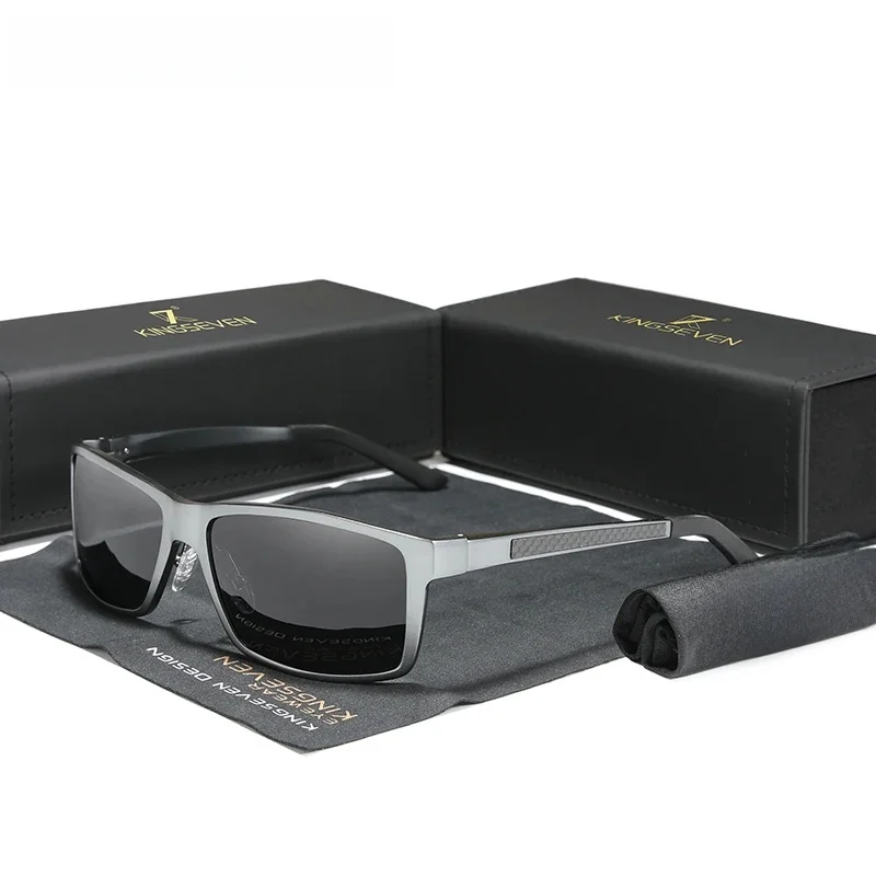 KINGSEVEN Aluminium Gepolariseerde Zonnebril Voor Mannen UV400 Beschermen Anti-reflectie Bril Mannelijke Rijden Fietsen Brillen Accessoires - afbeelding 2
