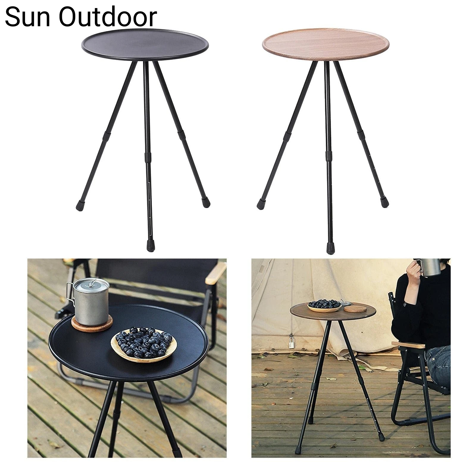 

Lifting Aluminum Alloy Table Outdoor Camping Round Table Portable Detachable Garden Balcony Coffee Table Travel Hiking Equipment