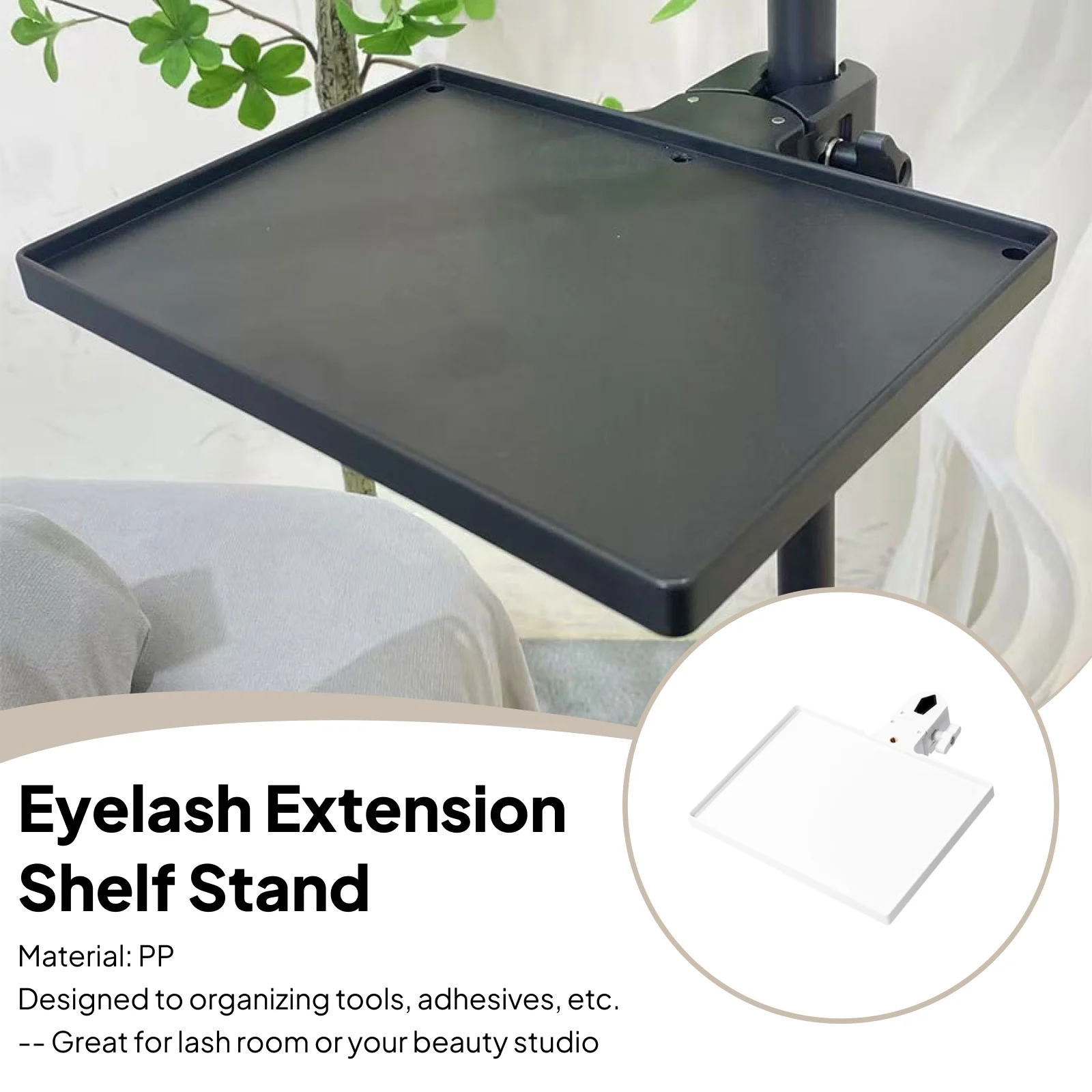 

Lash Tray Holder Professiona Makeup Tool Attachment for Floor Lash Lamp for Artists Nursing Home Teaching Beauty Salon Household