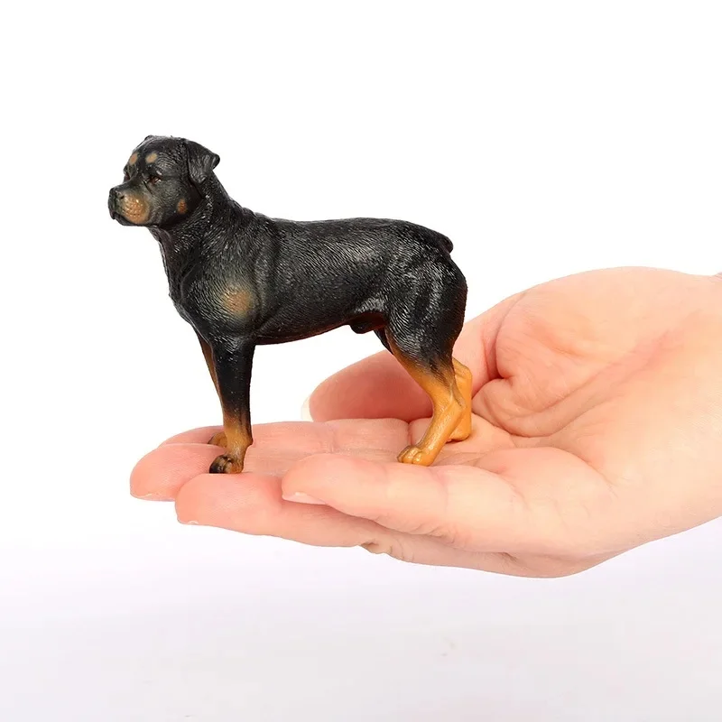 Symulowany model psa Rottweiler dla psa dekoracja na biurko dla szczeniaka ozdoba do domu — zdjęcie 2