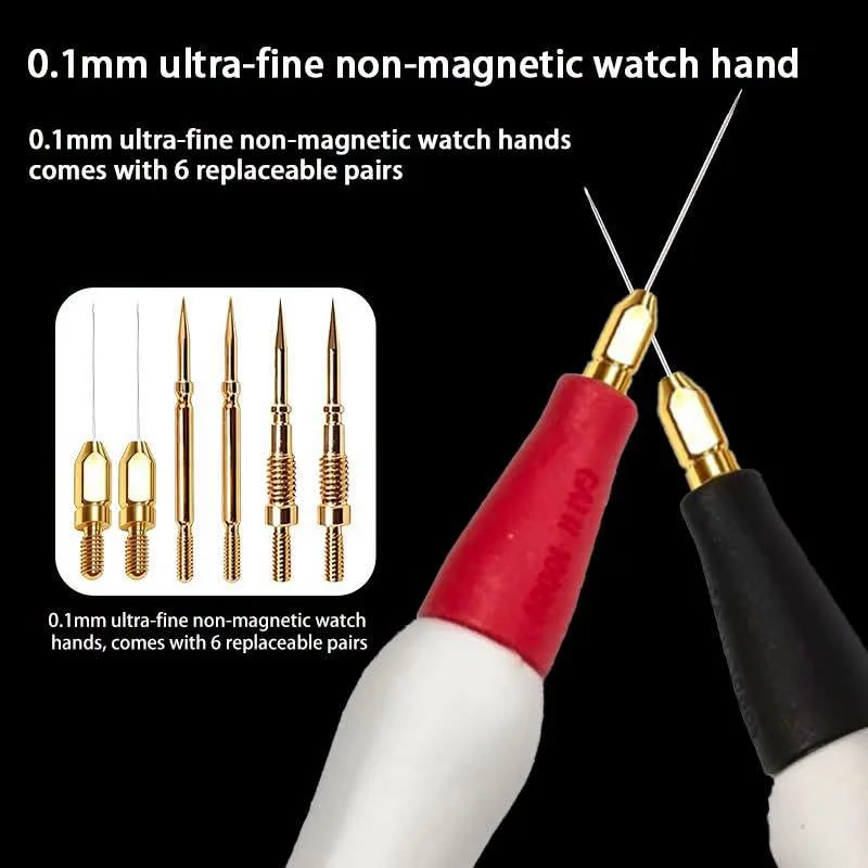 Wylie Extra Tip Multimeter Pen 20A 1000V High Voltage Resistand 0.1mm Ultra-Fine Non-Magnetic Watch Hand for Phone Repair