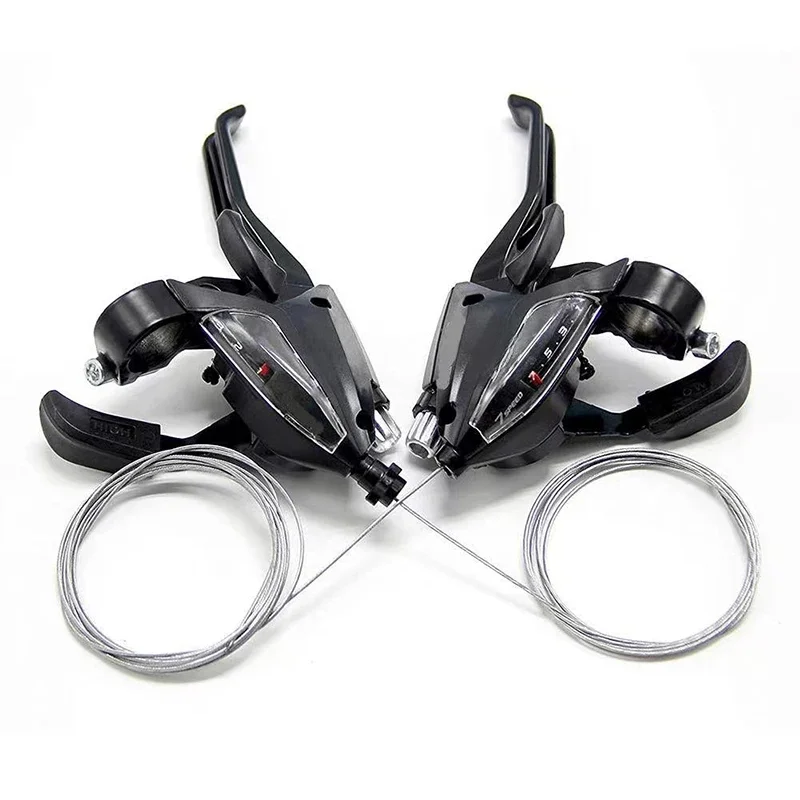 AliExpress JETTING 3x7 21 Speed Bicycle Shifter Levers Brake Cycling Disc Handle Brake Levers With Shift Cable Bike Accessories For Road Bike MTB