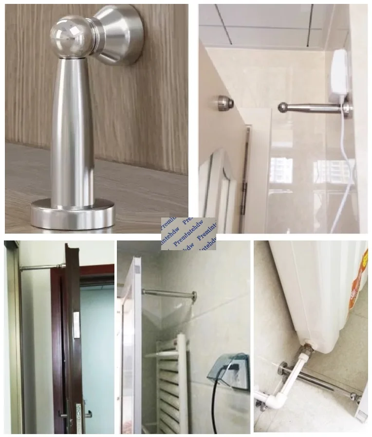 1Pc Stainless Steel Long Magnetic Doorstop Door Stop Holder White Black Antique Bronze Red Copper