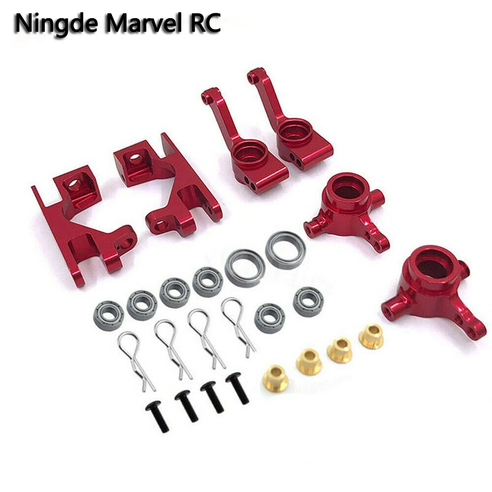 1 Set Metal Caster Block Steering Block C Type Hub Stub Axle Bracket With Ball Bearing For Traxxas Slash 4X4 1/10 RC Car Parts