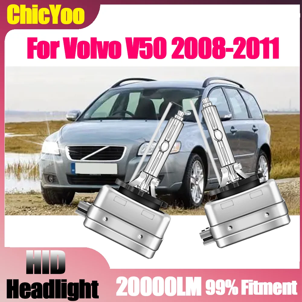 

2PCS High Power Xenon Auto Lights D1S Xenon Headlight Bulbs 20000LM 12V Car Lamps 6000K White For Volvo V50 2008 2009 2010 2011
