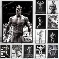 Arnold Schwarzenegger Bodybuilding Fitness Poster Prints Oil Painting GYM Workout Wall Art Pictures Cuadros for Home Decor