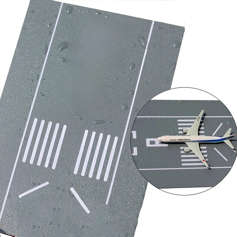 Mini modèle d'avion passager de simulation, plate-forme de piste, vol civil, décollage et atterrissage, arrière-plan, jouet de table de sable, 15x10cm