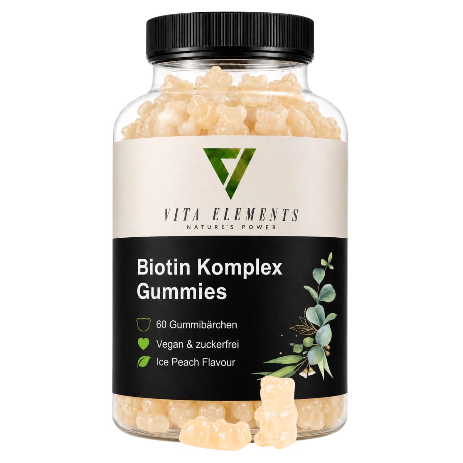 Gomme al complesso di biotina | Testato in laboratorio in Germania | Integratori alimentari | Vitamine per la bellezza | Con 5.000 µg di biotina | Senza aggiunte inutili |