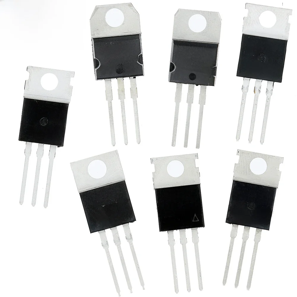 10szt LM317T L7805 IRF640 IRF740 IRF840 IRFZ44N IRF3205 Tranzystor TO-220 Regulator napięcia L7805CV MOSFET IRF640N — zdjęcie 2
