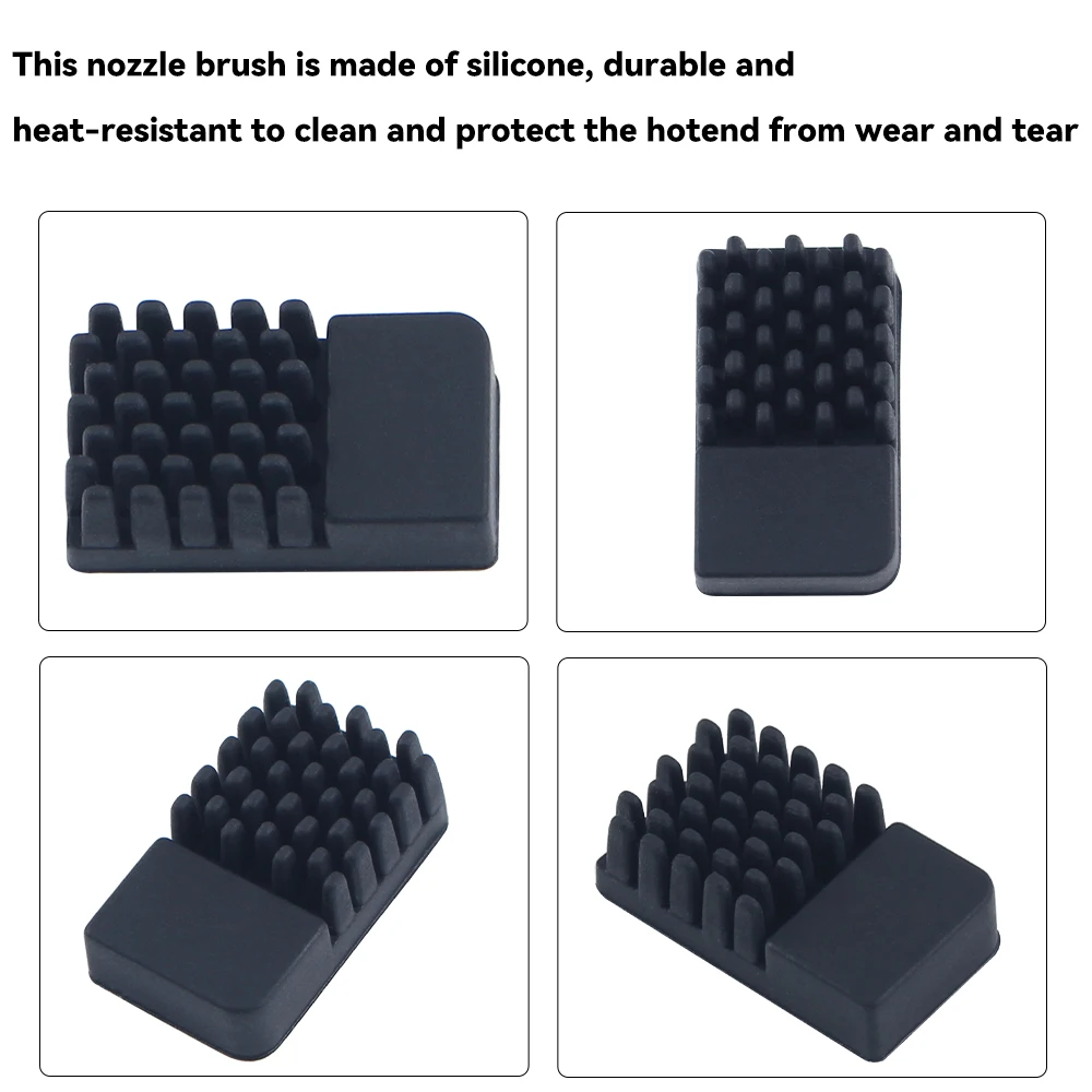Toaiot Wiper Silicone Nozzle Brush Hotbed Mounted Scrubbers for Elegoo Centauri Carbon/Centauri Cleaning Tool