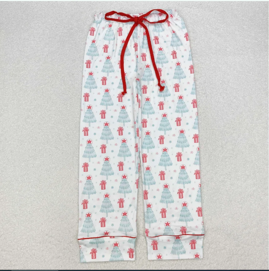 

Mom Loose Pants P0614 Trees Print Adult Woman Christmas Pajamas Pants