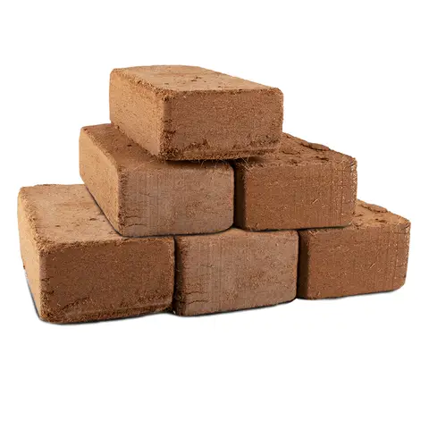 Coco Coir Brick for Plants- 6 Pack Premium 100% Organic Peat Moss, Fiber Coconut Husk for Planting, Gardening